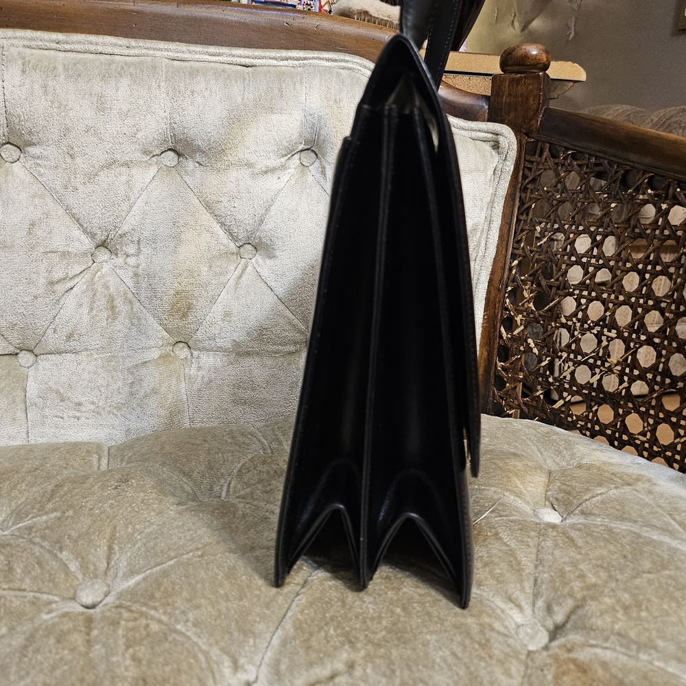 RARE Authentic Vintage Givenchy Black Shoulder Bag with Gold Accent - Picture 4 of 8